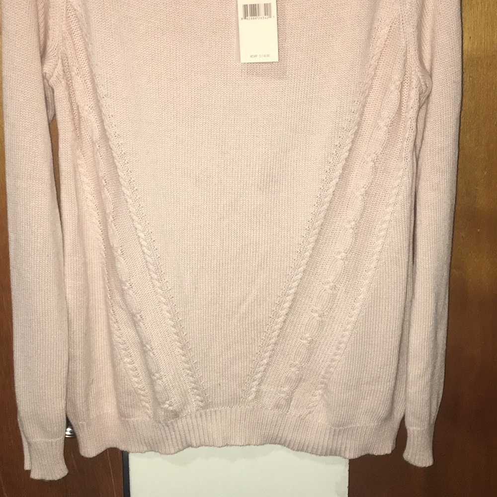 🌸NWT Nanette Lepore 100% Cashmere Mock Sweater - Picture 6 of 12